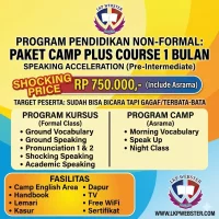 Paket Camp Plus Course 1 Bulan (Speaking Acceleration)