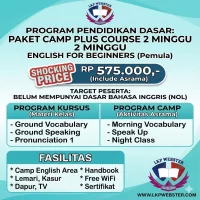 Paket Camp Plus Course 2 Minggu